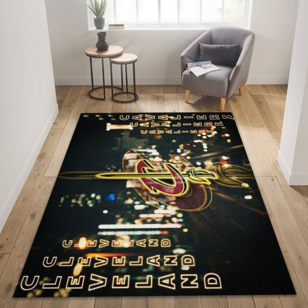 Cleveland Cavaliers Rug NBA Area Rug Living Room Area Rug Outdoor Rug Rectangle Carpet