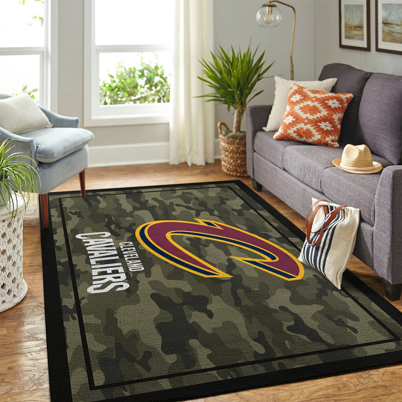 Cleveland Cavaliers Area Rug NBA Area Rug Bedroom Area Rug Indoor Outdoor Rugs Rectangle Carpet