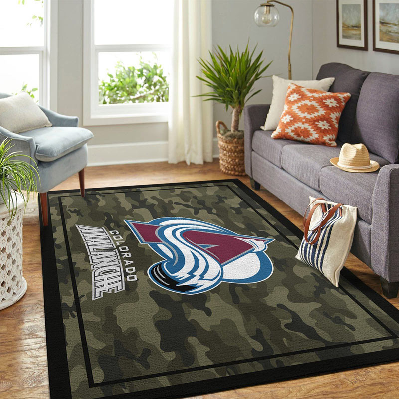 Colorado Avalanche Area Rug NHL Area Rug Bedroom Rug Outdoor Rugs Rectangle Carpet