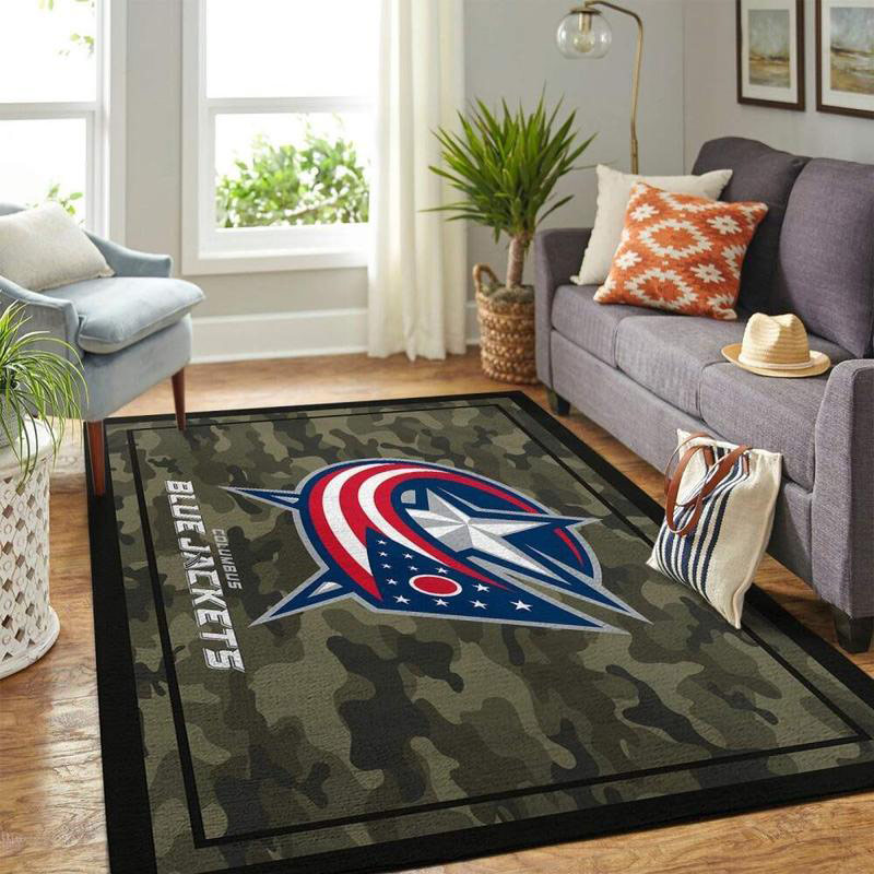 Columbus Blue Jackets Rug NHL Area Rug Bathroom Rugs Indoor Rug Rectangle Carpet