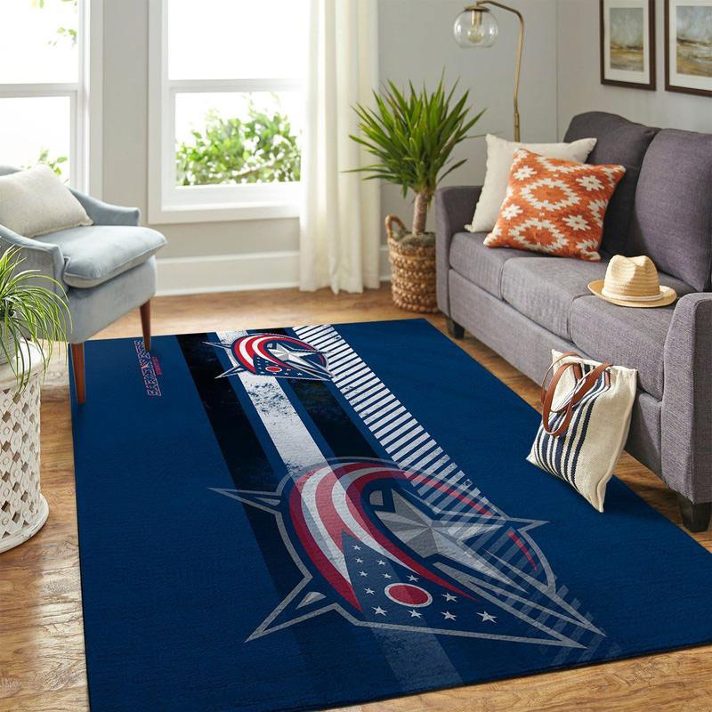 Columbus Blue Jackets Rug NHL Area Rug Dining Room Rugs Outdoor Rug Rectangle Carpet