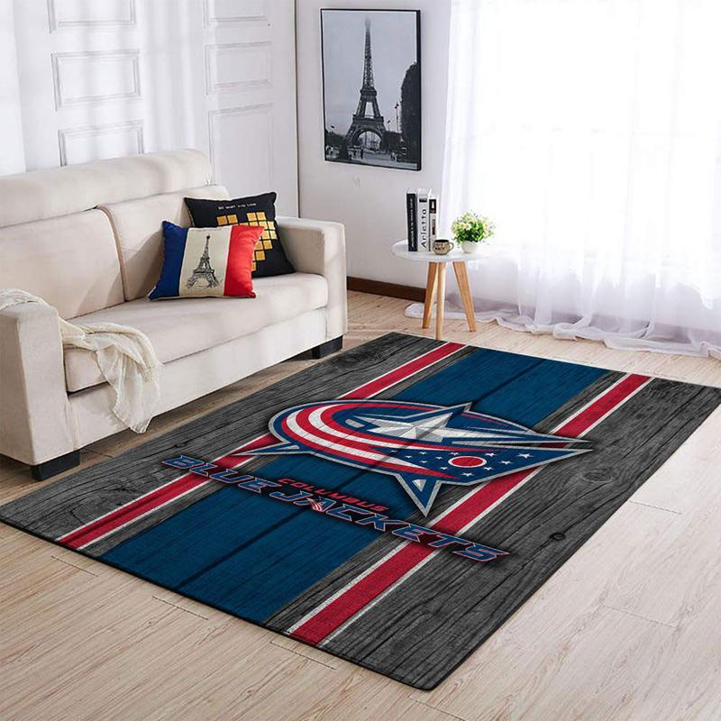 Columbus Blue Jackets Area Rug NHL Area Rug Bathroom Rugs Outdoor Rug Rectangle Carpet