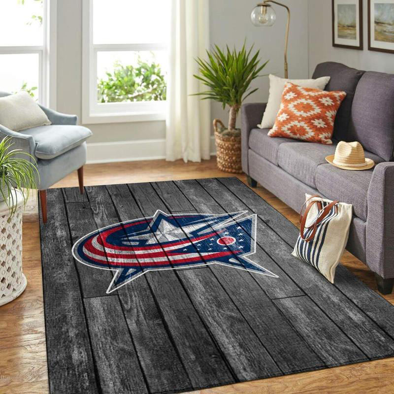 Columbus Blue Jackets Area Rug NHL Area Rug Dining Room Rug Outdoor Rugs Rectangle Carpet