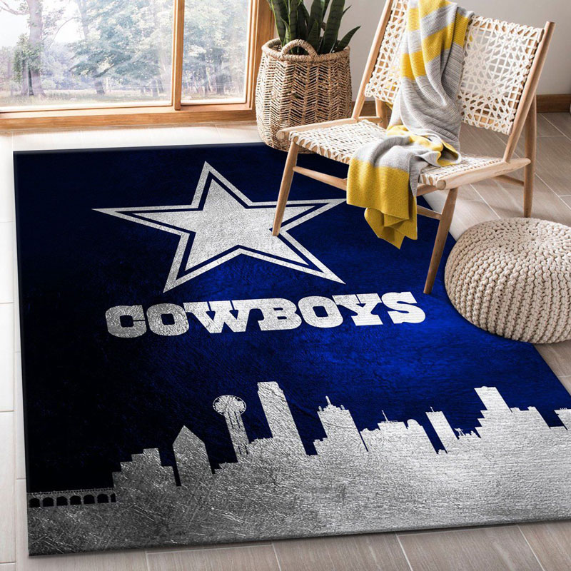 Dallas Cowboys Area Rug NFL Area Rug Bathroom Rug Outdoor Rug Rectangle Carpet