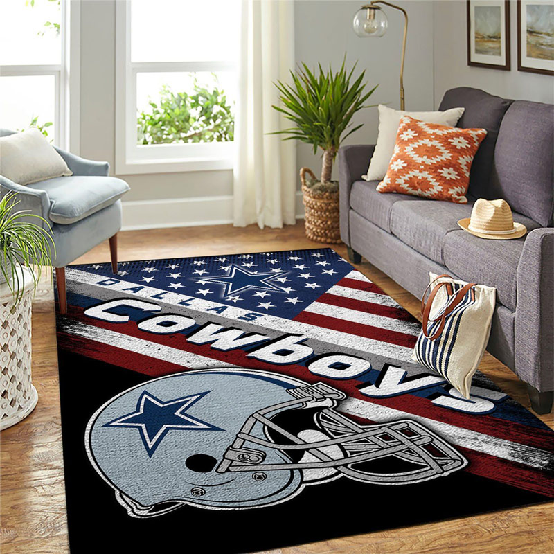 Dallas Cowboys Area Rug NFL Area Rug Bedroom Area Rug Indoor Outdoor Rugs Rectangle Carpet