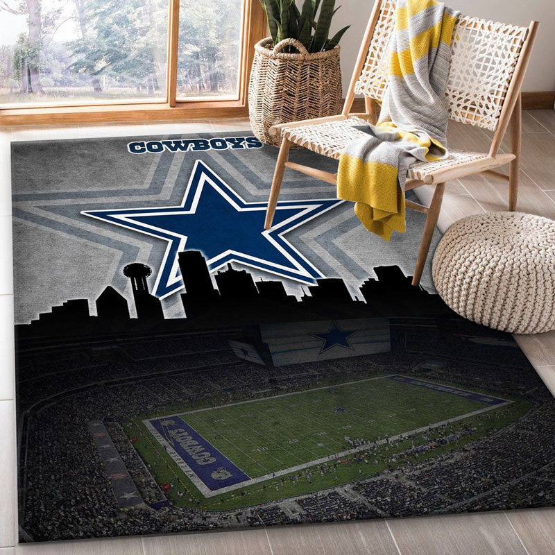 Dallas Cowboys Rug NFL Area Rug Kitchen Rug Outdoor Rugs Rectangle Carpet