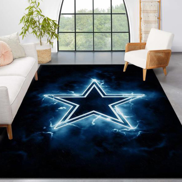 Dallas Cowboys Rug NFL Area Rug Living Room Rug Outdoor Rug Rectangle Carpet