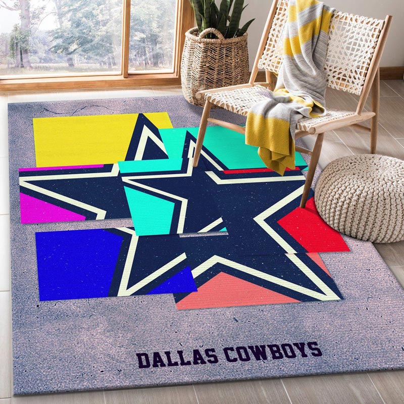 Dallas Cowboys Rug NFL Area Rug Bathroom Rugs Outdoor Rug Rectangle Carpet