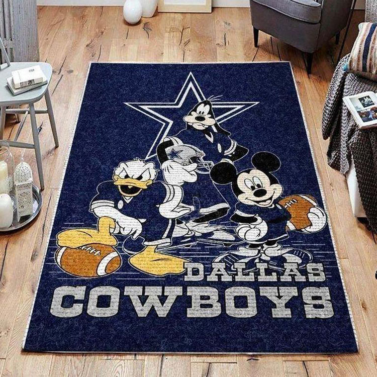 Dallas Cowboys Rug NFL Area Rug Bedroom Rug Indoor Outdoor Rug Rectangle Carpet