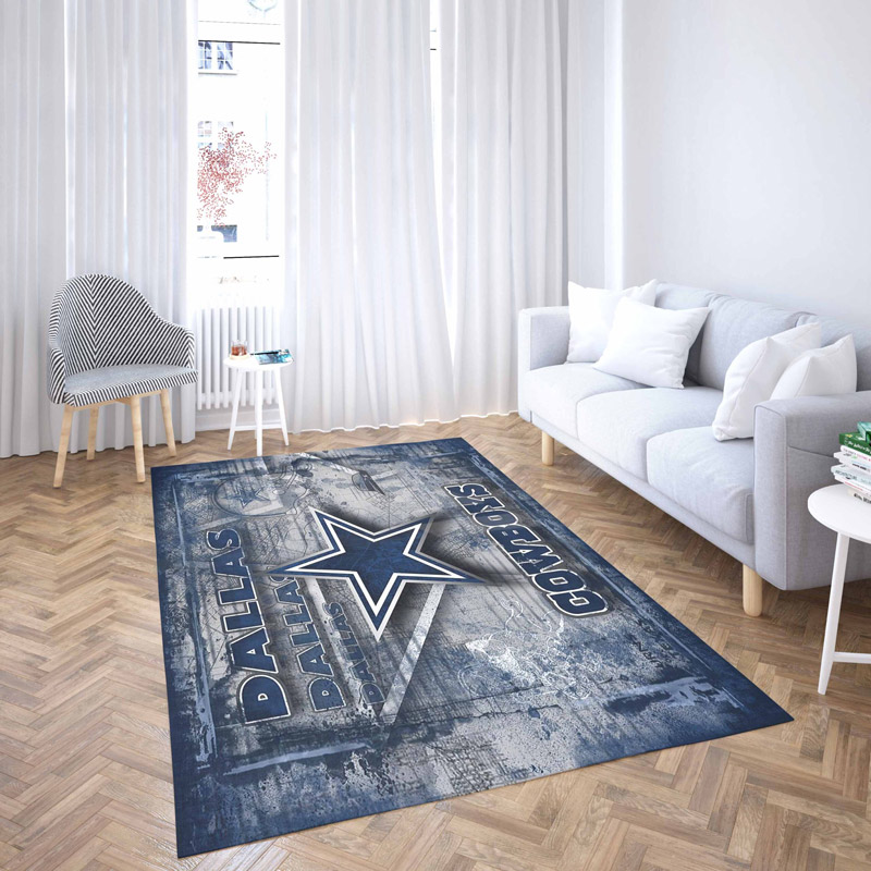 Dallas Cowboys Rug NFL Area Rug Bedroom Area Rug Indoor Rug Rectangle Carpet