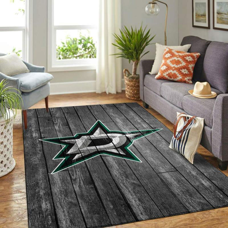 Dallas Stars Area Rug NHL Area Rug Dining Room Rugs Indoor Outdoor Rugs Rectangle Carpet