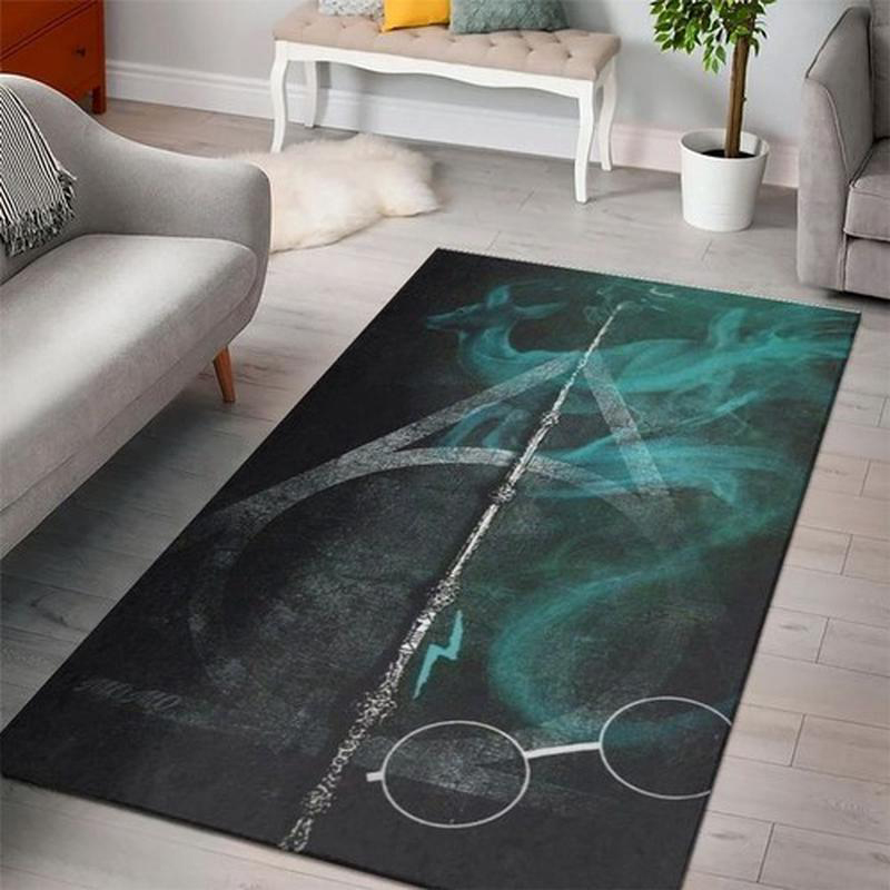 Deathly Hallows Harry Potter Area Rug Harry Potter Carpet Dining Room Rug Outdoor Rugs