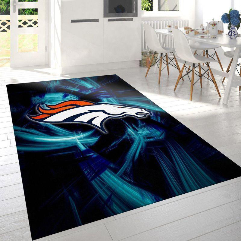 Denver Broncos Rug NFL Area Rug Bedroom Area Rug Outdoor Rug Rectangle Carpet