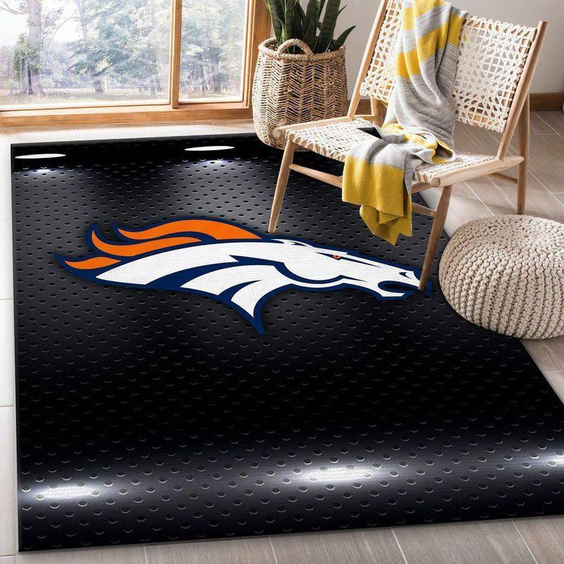 Denver Broncos Rug NFL Area Rug Bathroom Rug Outdoor Rug Rectangle Carpet