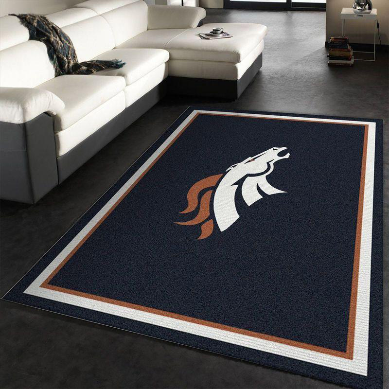 Denver Broncos Rug NFL Area Rug Living Room Area Rug Outdoor Rugs Rectangle Carpet
