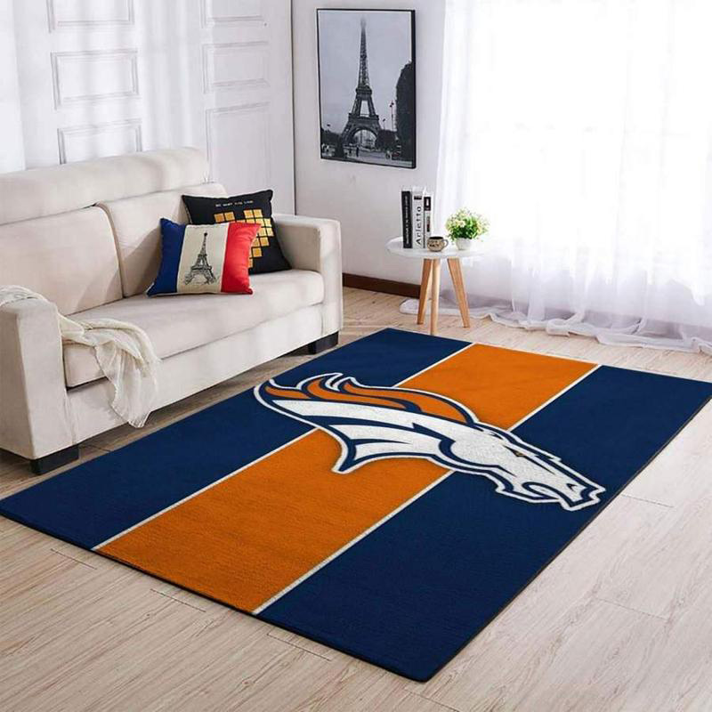 Denver Broncos Area Rug NFL Area Rug Bathroom Rug Indoor Outdoor Rugs Rectangle Carpet