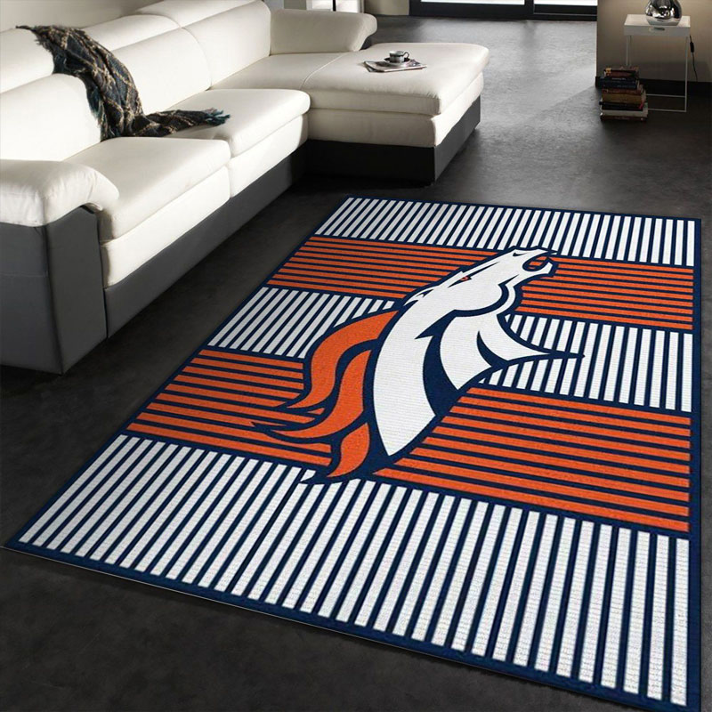 Denver Broncos Area Rug NFL Area Rug Bathroom Rug Indoor Outdoor Rug Rectangle Carpet