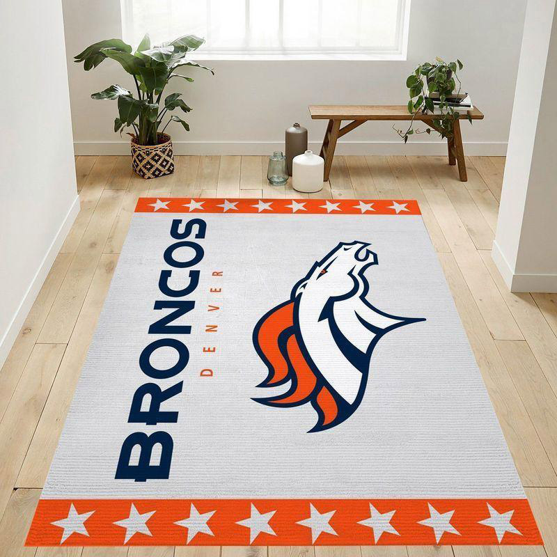 Denver Broncos Area Rug NFL Area Rug Kitchen Rug Outdoor Rugs Rectangle Carpet