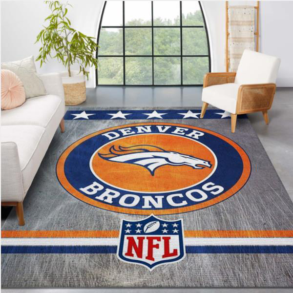 Denver Broncos Rug NFL Area Rug Bedroom Area Rug Indoor Outdoor Rugs Rectangle Carpet