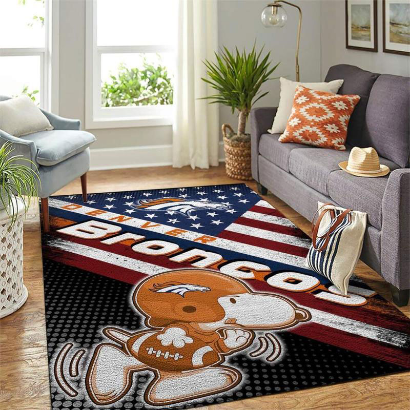 Denver Broncos Area Rug NFL Area Rug Bedroom Area Rug Outdoor Rug Rectangle Carpet