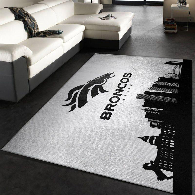 Denver Broncos Rug NFL Area Rug Living Room Rug Indoor Outdoor Rug Rectangle Carpet