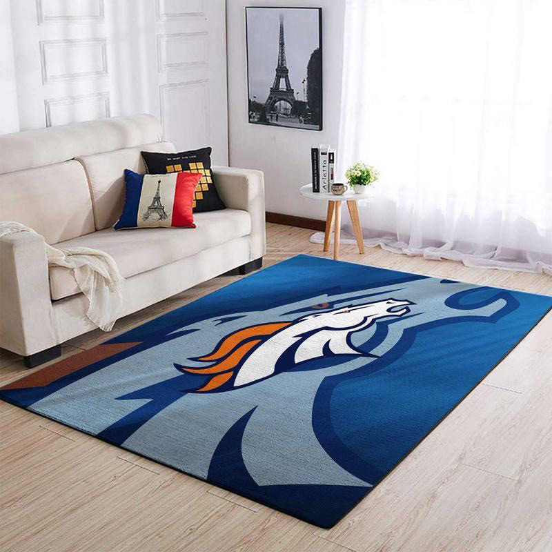 Denver Broncos Area Rug NFL Area Rug Living Room Rug Outdoor Rugs Rectangle Carpet