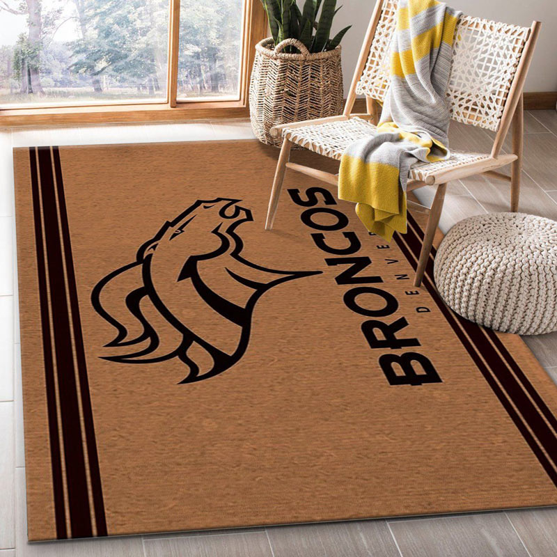 Denver Broncos Area Rug NFL Area Rug Bedroom Rug Indoor Rugs Rectangle Carpet