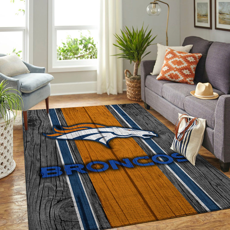 Denver Broncos Rug NFL Area Rug Bedroom Rug Indoor Outdoor Rugs Rectangle Carpet