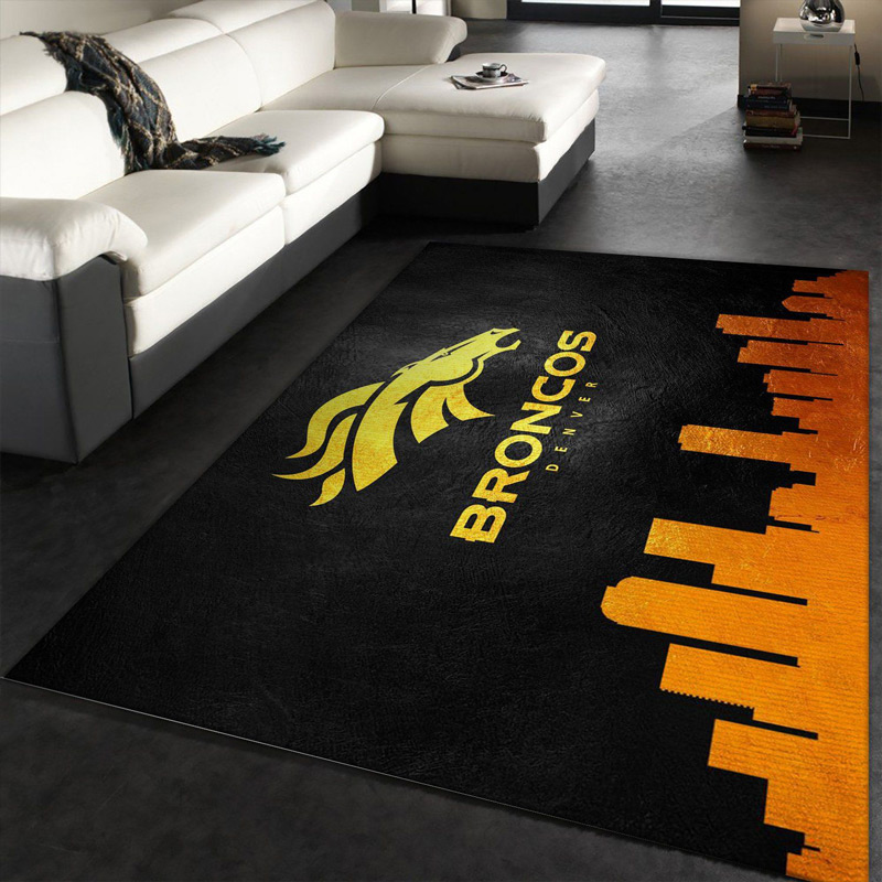 Denver Broncos Rug NFL Area Rug Bathroom Rug Outdoor Rugs Rectangle Carpet
