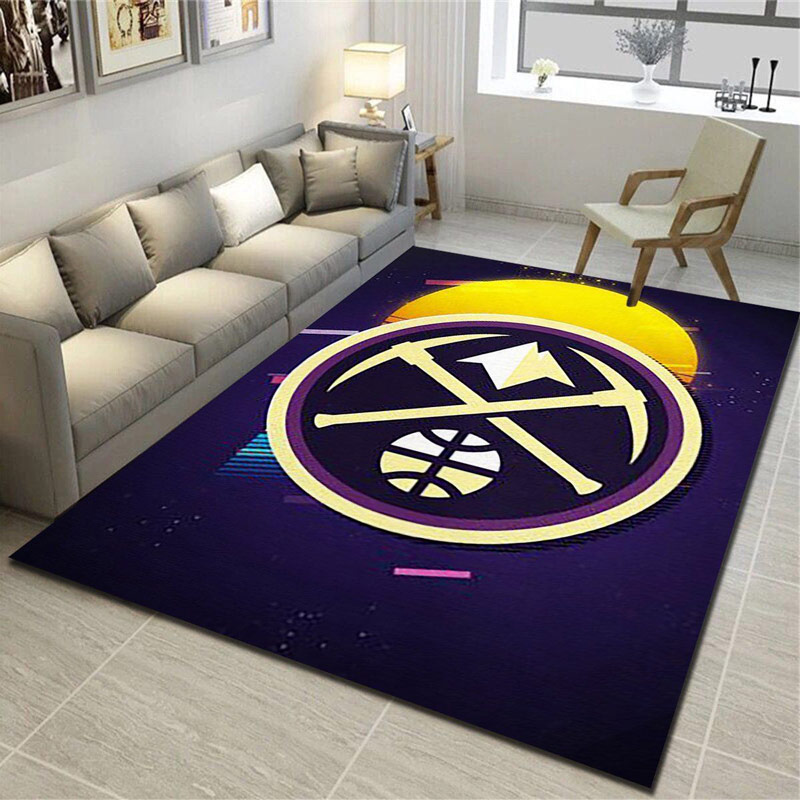 Denver Nuggets Area Rug NBA Area Rug Living Room Area Rug Outdoor Rug Rectangle Carpet
