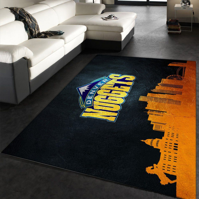 Denver Nuggets Area Rug NBA Area Rug Bedroom Rug Outdoor Rug Rectangle Carpet