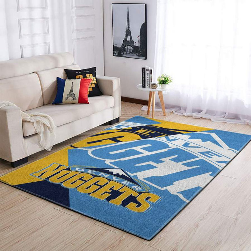 Denver Nuggets Area Rug NBA Area Rug Kitchen Rug Indoor Outdoor Rugs Rectangle Carpet