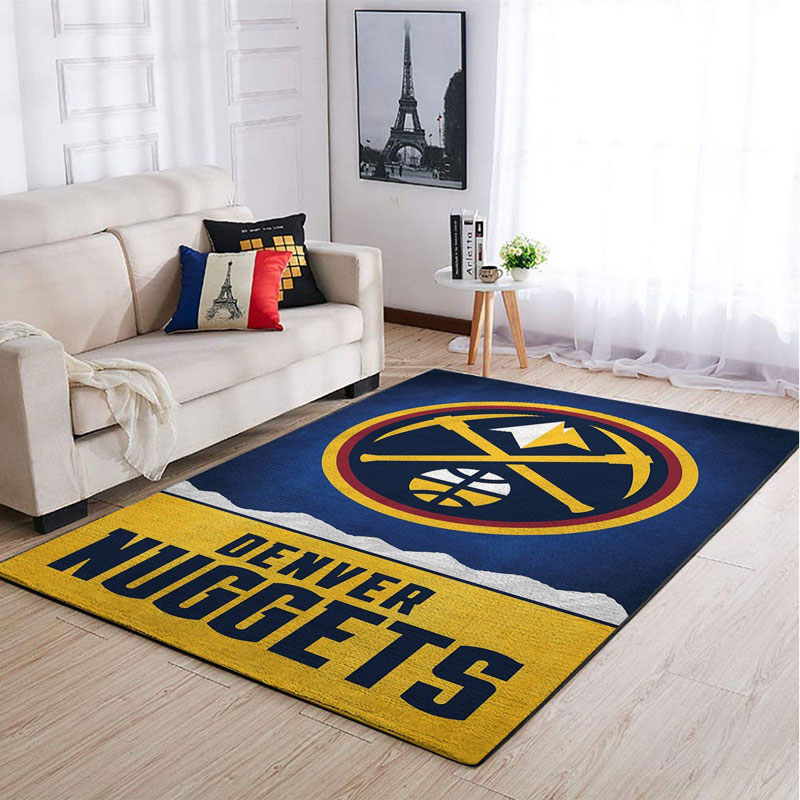 Denver Nuggets Rug NBA Area Rug Bedroom Area Rug Indoor Outdoor Rug Rectangle Carpet