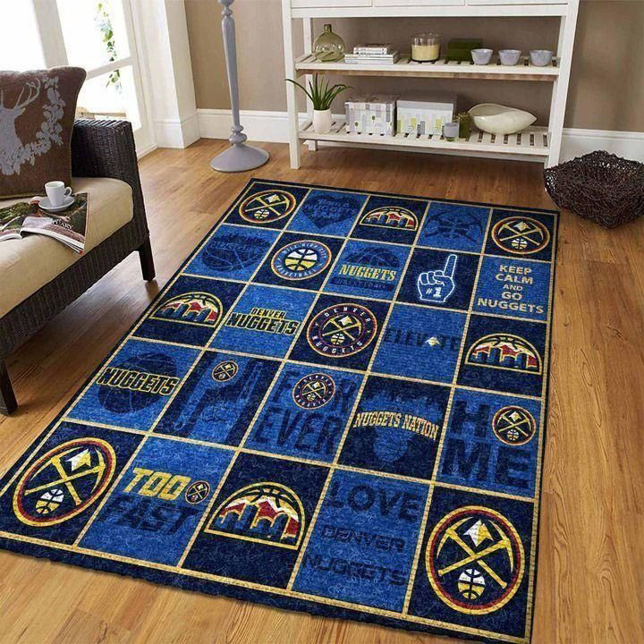 Denver Nuggets Area Rug NBA Area Rug Bathroom Rug Outdoor Rug Rectangle Carpet