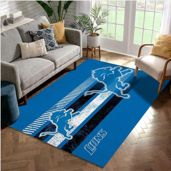 Detroit Lions Area Rug NFL Area Rug Dining Room Rugs Outdoor Rugs Rectangle Carpet