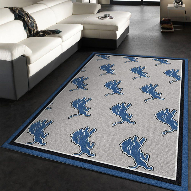 Detroit Lions Rug NFL Area Rug Bedroom Rug Outdoor Rug Rectangle Carpet