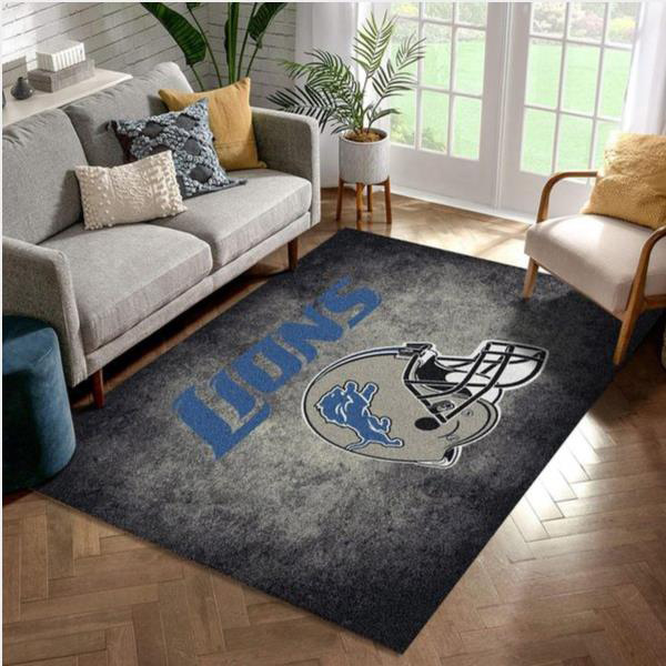 Detroit Lions Area Rug NFL Area Rug Dining Room Rugs Indoor Outdoor Rug Rectangle Carpet