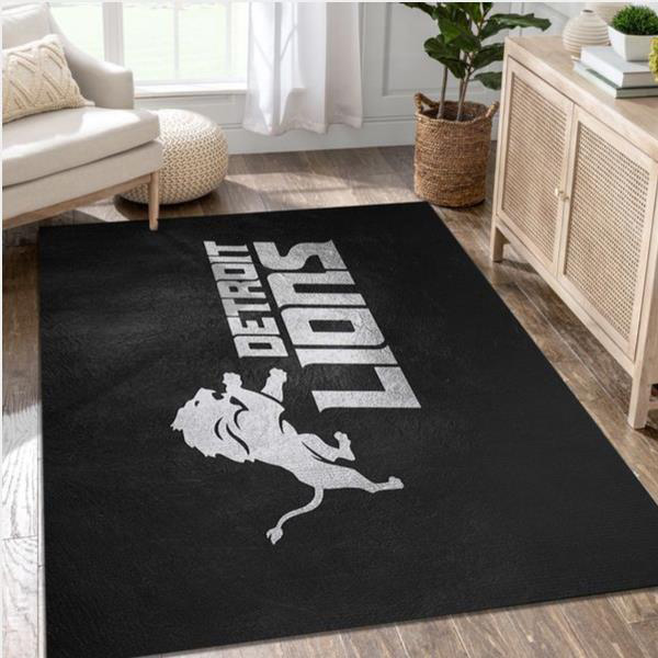 Detroit Lions Area Rug NFL Area Rug Dining Room Rugs Outdoor Rug Rectangle Carpet