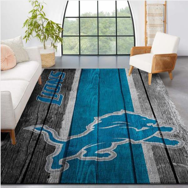 Detroit Lions Area Rug NFL Area Rug Bedroom Area Rug Outdoor Rugs Rectangle Carpet