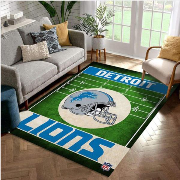 Detroit Lions Rug NFL Area Rug Bedroom Rug Outdoor Rug Rectangle Carpet