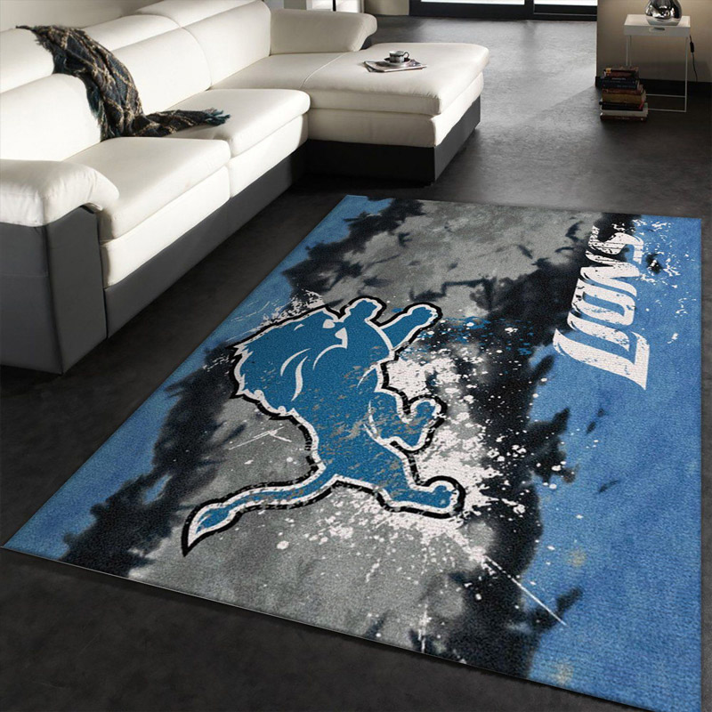 Detroit Lions Rug NFL Area Rug Bedroom Area Rug Indoor Outdoor Rug Rectangle Carpet