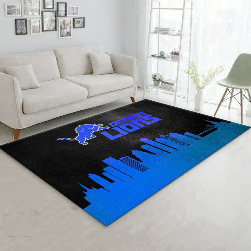 Detroit Lions Rug NFL Area Rug Bathroom Rugs Outdoor Rugs Rectangle Carpet