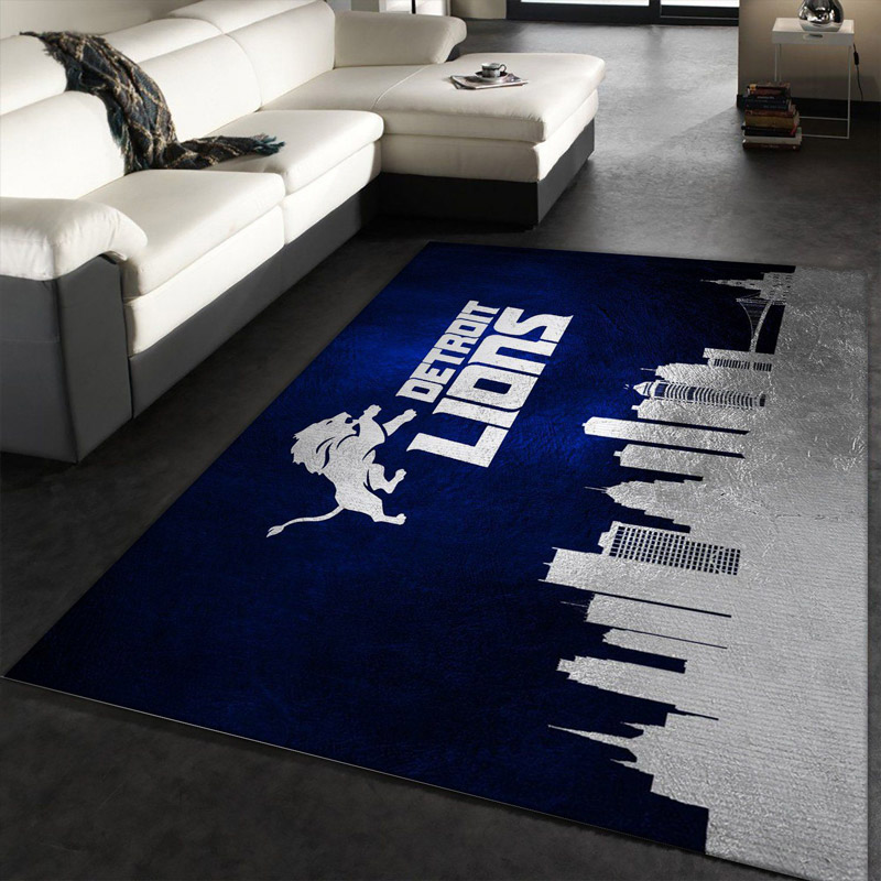 Detroit Lions Rug NFL Area Rug Living Room Area Rug Outdoor Rugs Rectangle Carpet
