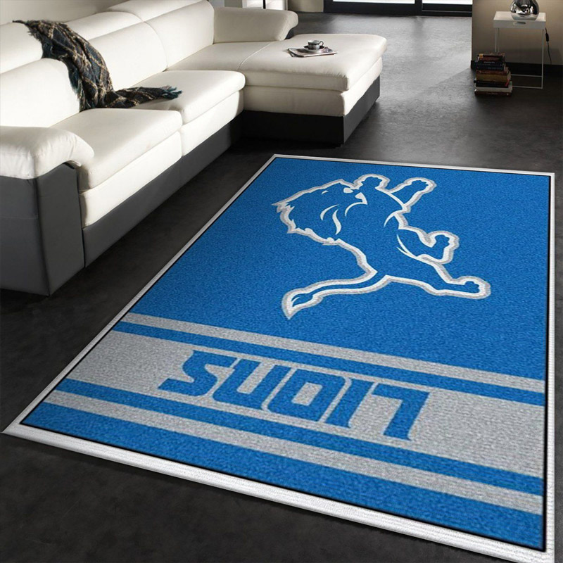 Detroit Lions Rug NFL Area Rug Bedroom Rug Outdoor Rug Rectangle Carpet