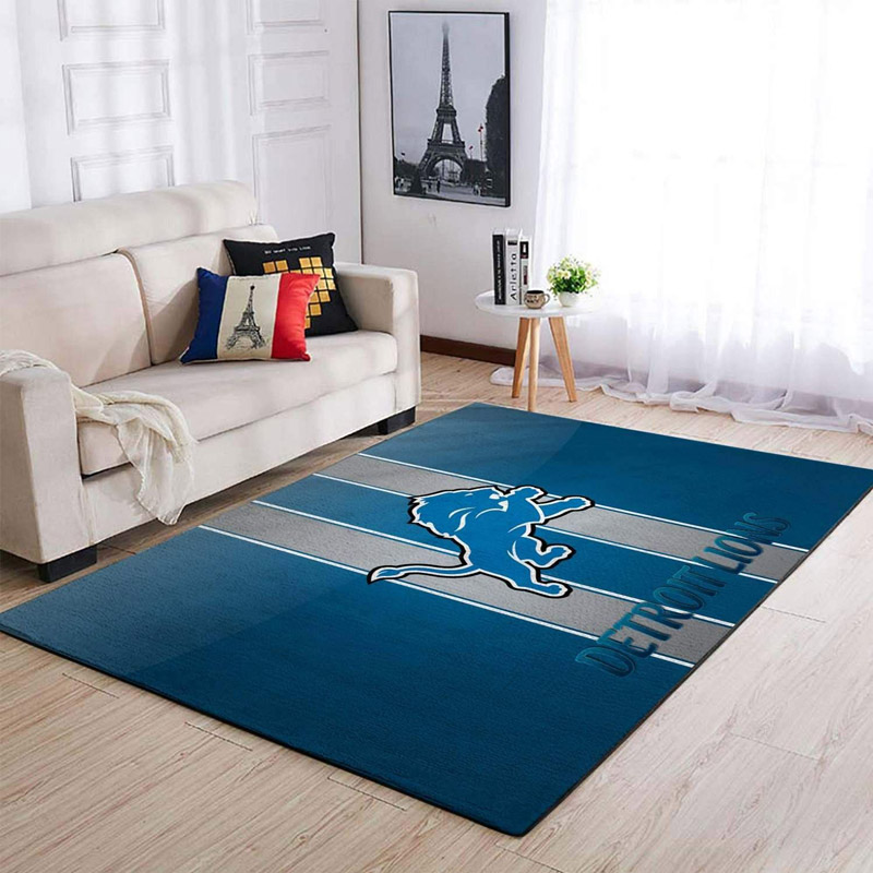 Detroit Lions Rug NFL Area Rug Living Room Area Rug Indoor Rug Rectangle Carpet