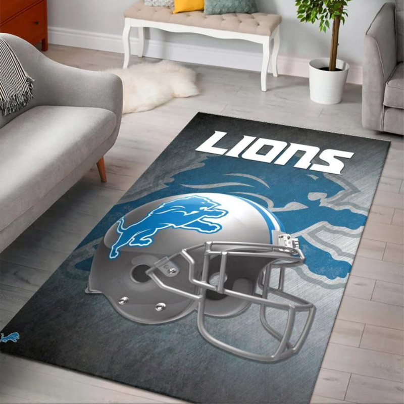 Detroit Lions Rug NFL Area Rug Living Room Rug Outdoor Rug Rectangle Carpet