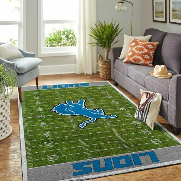 Detroit Lions Area Rug NFL Area Rug Kitchen Rug Outdoor Rugs Rectangle Carpet