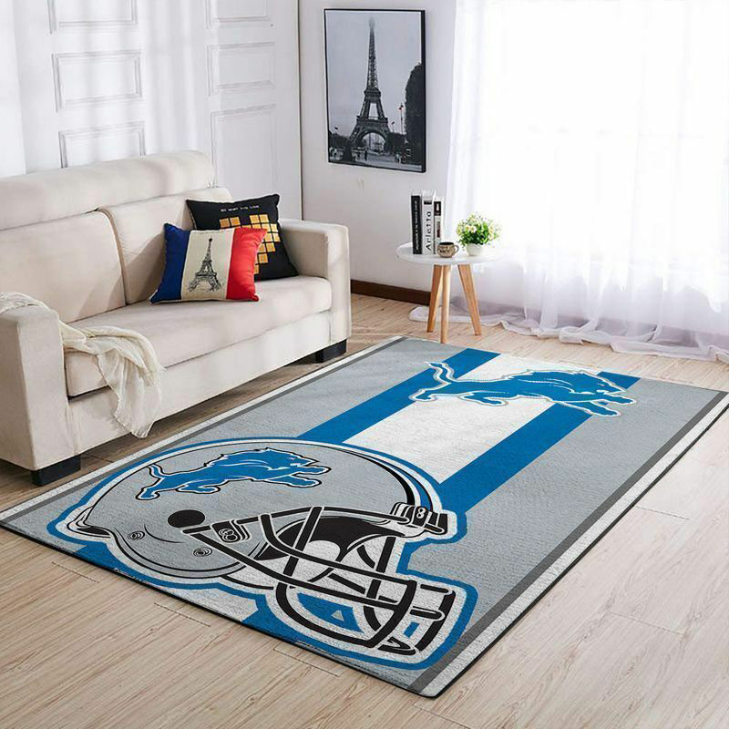 Detroit Lions Area Rug NFL Area Rug Bedroom Area Rug Indoor Outdoor Rugs Rectangle Carpet