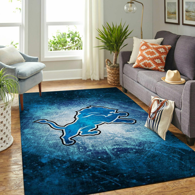 Detroit Lions Area Rug NFL Area Rug Kitchen Rug Indoor Outdoor Rugs Rectangle Carpet