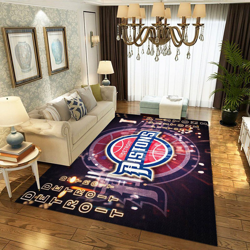 Detroit Pistons Rug NBA Area Rug Kitchen Rug Outdoor Rugs Rectangle Carpet